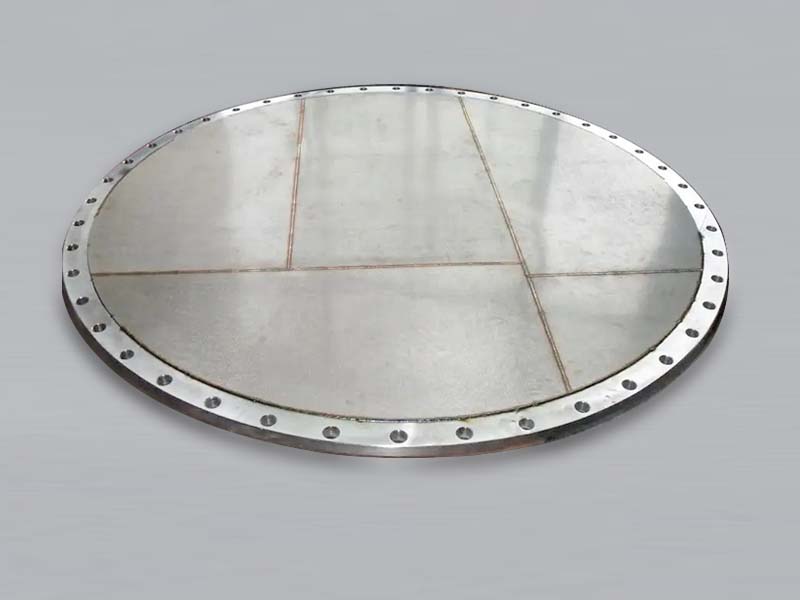 The ANFD sintered filter plate with 5 segments welded, with flange and installation holes