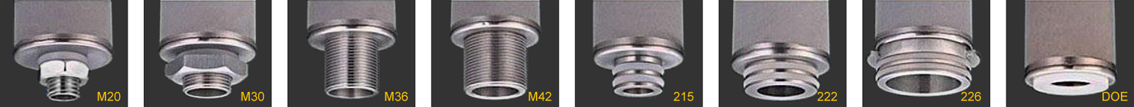 We supply the porous metal filter with different kind of connectors