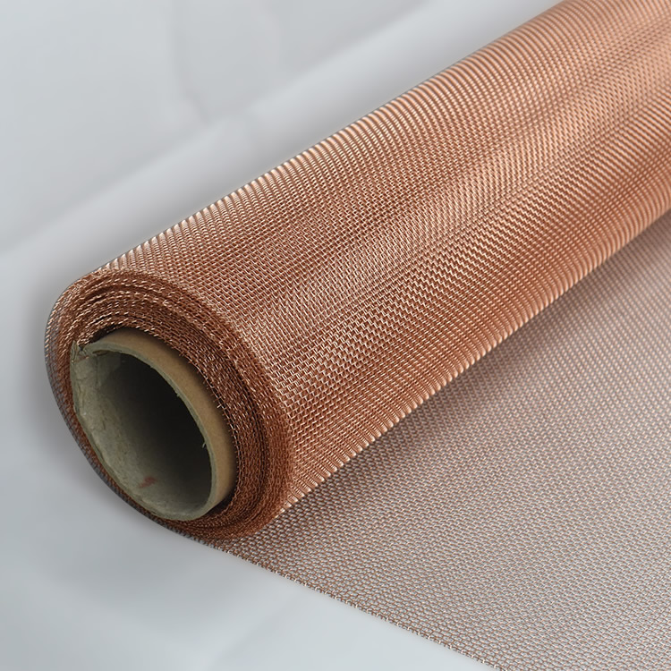 a roll of copper wire mesh