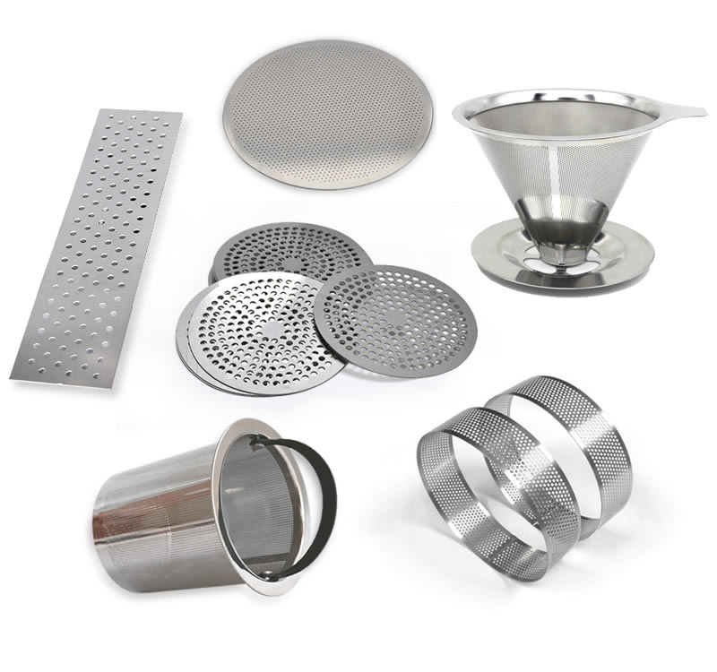 etched metal products in different shapes