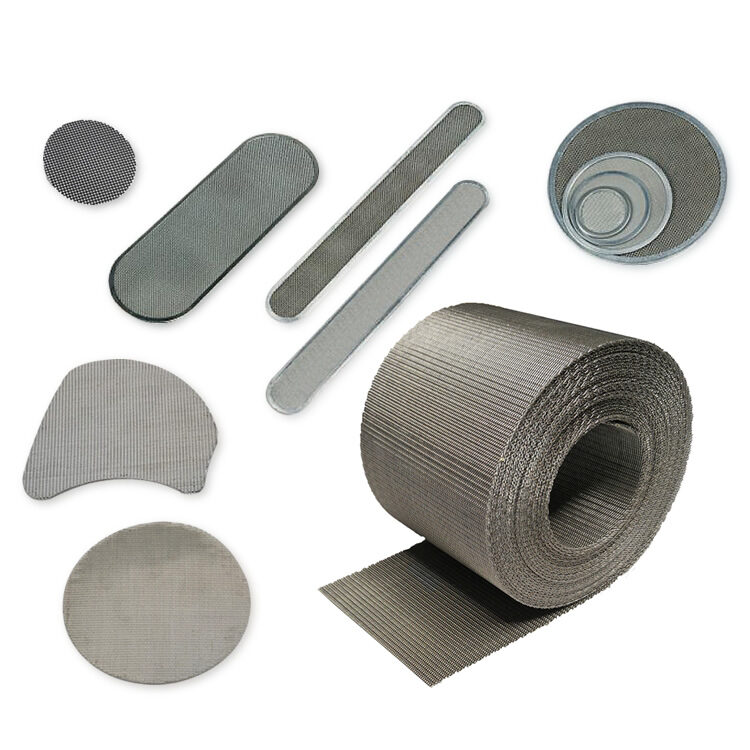 several pieces of stainless steel extruder screen pack