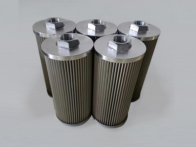 five pieces of hydraulic oil filter element with hexagonal female threads
