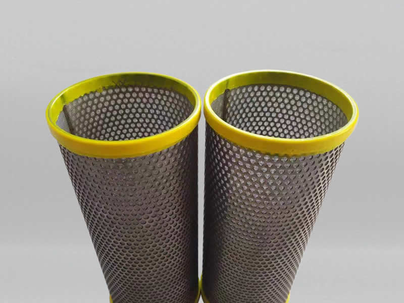 two perforated tubes with rubber ends