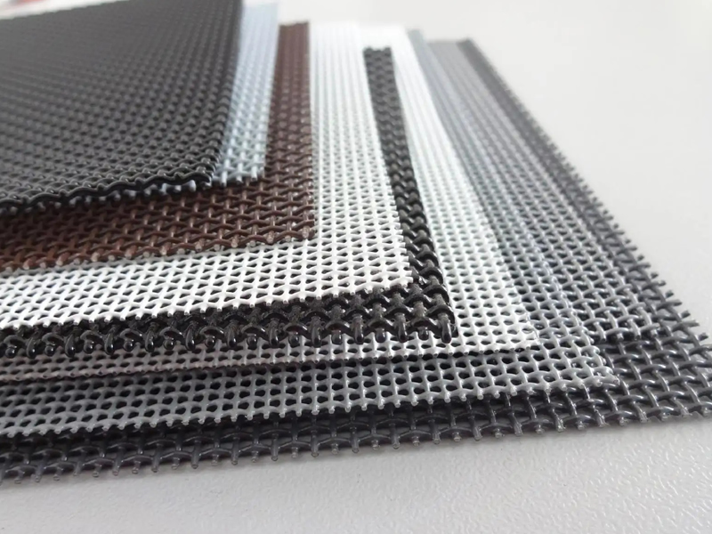 severapieces of security screen mesh with Aksu powder coating