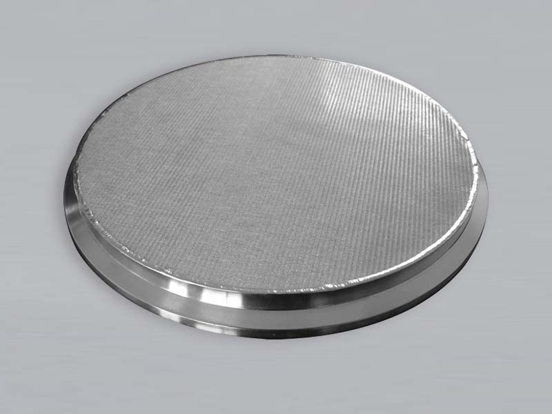 a one-piece stainless steel sintered filter plate with outer frame and used for ANFD.