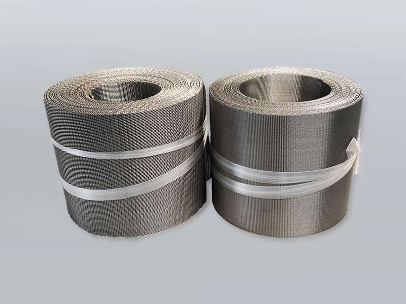 2rolls of stainless steel reversed dutch weave wire mesh belt filter screen