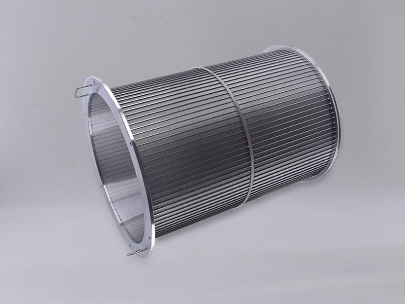 one stainless steel wedge wire filter basket with handle