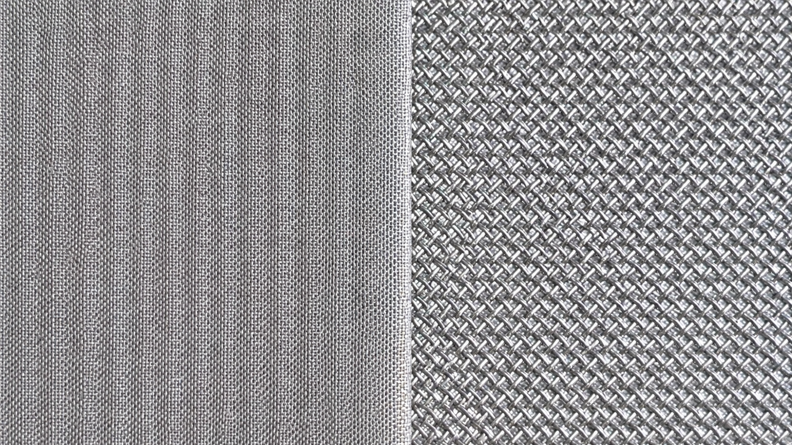 Sintered Wire Mesh Front and Back Surfaces Close-up of the front and back surfaces of sintered wire mesh