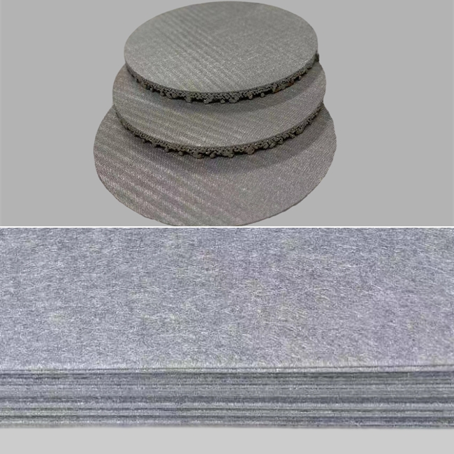 sintered wire mesh and sintered metal fiber felt