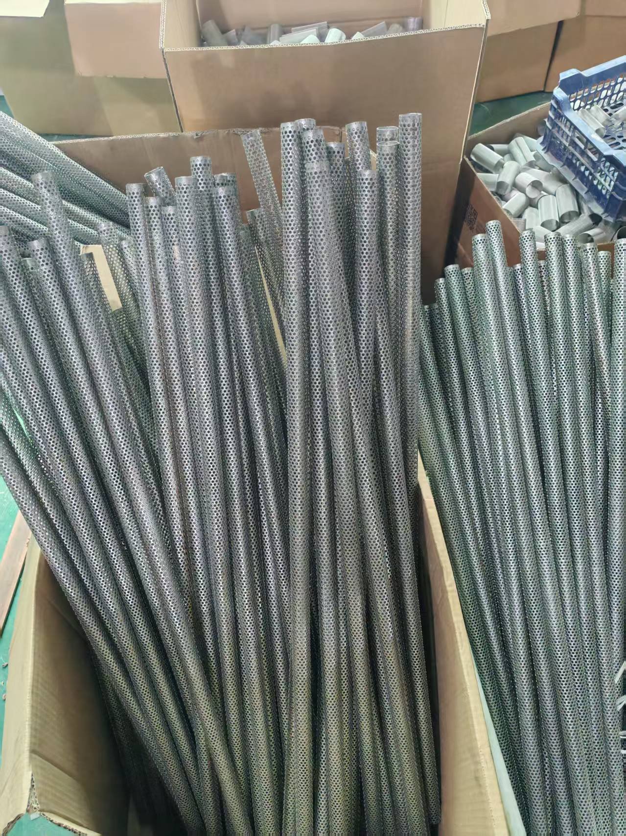 Perforated metal tubes for filter support Perforated metal tubes in different diameters and lengths