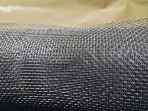Real square woven wire mesh cloth showing intersecting wires and openings